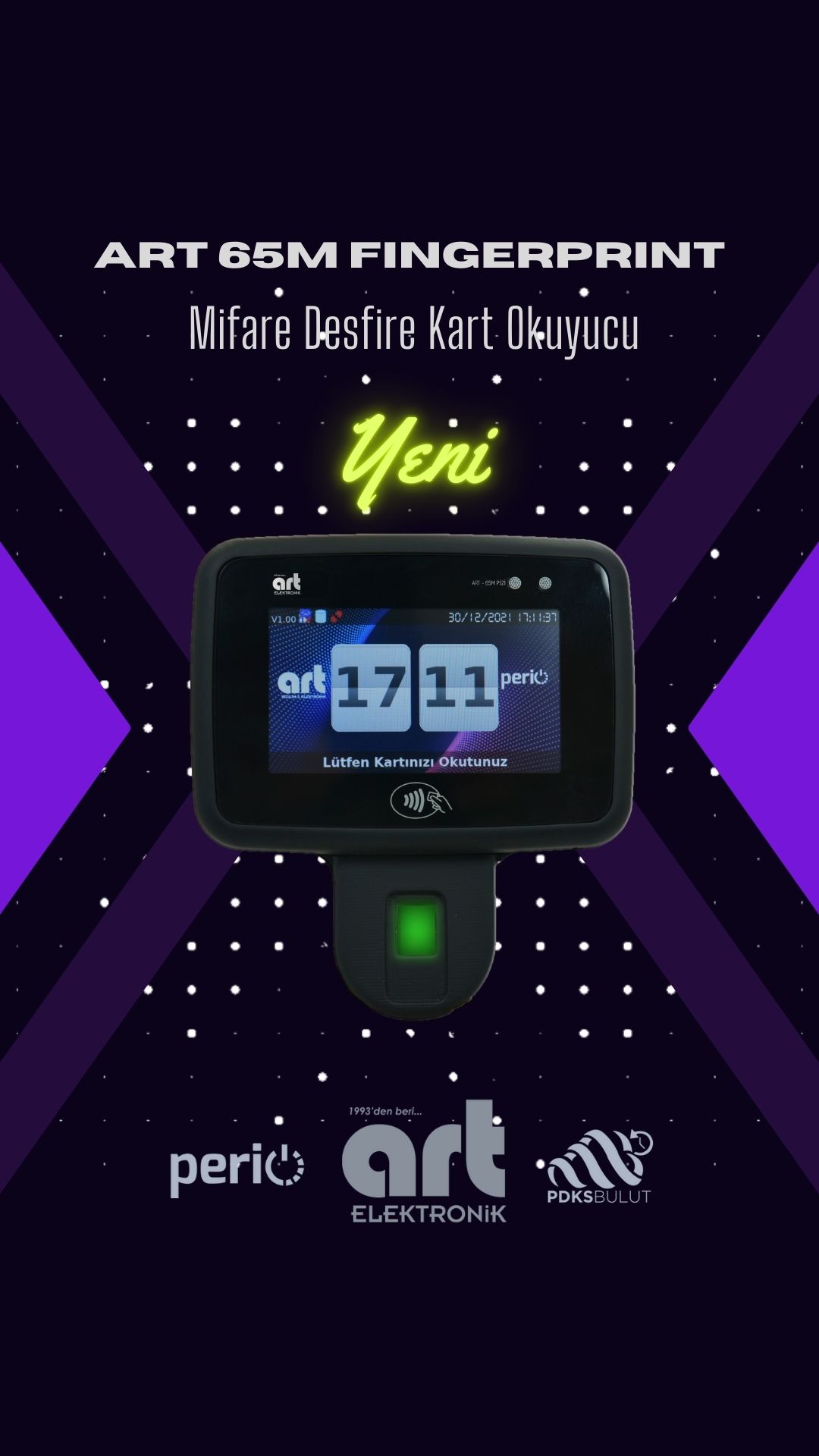 ART-65M Parmak İzi, Mifare, Desfire Kart Okuyucu Cihazı - Görsel 2